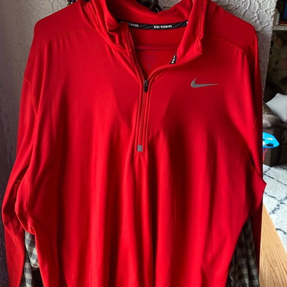 Nike Jackets & Coats Mens Nike Red Drifit Xl Performance 4 Zip Hoodie Poshmark